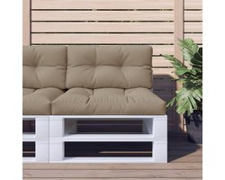 Tuinkussens Bankkussen - Zitkussens Pallet - Buiten Zitten - Waterafstotend Materiaal - 80x80 cm - Taupe