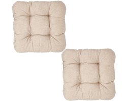 Tuinkussens Beige - Set van 2 - Katoen - Polyester - 38 x 38 cm