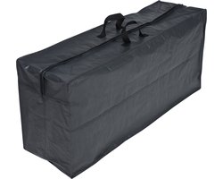 Tuinkussens opbergtas/hoes met rits - grijs - 128 x 57 x 37 cm - Tuinstoelkussens opbergen