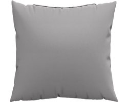 Tuinkussens Set van 4 Stuks 40x40 cm Comfortabele Grijze Stof Zitkussens