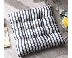 tuinkussens - stoelkussens eetkamer - UV-bestendig, zacht - 1 x - tuin en eetkamer, blauw