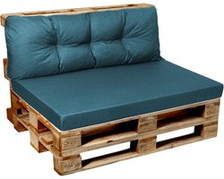 Tuinkussens voor Pallets Set Zitkussen en Rugkussen Gewatteerd Plat