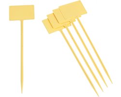 Tuinlabels - 15x - geel - kunststof - 5,5 x 8,5 cm - plaats- en naametiketten