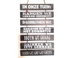Tuinladder | In onze tuin | Donker hout | Lengte: 60cm