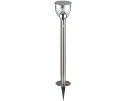 Tuinlamp met bewegingsmelder LED padverlichting roestvrij staal buitenlamp met Erspitz solarlampen voor buiten, 3 niveaus, 6W 550lm warm wit, DxH 15x95 cm