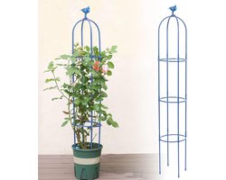 - Tuinlatwerk voor Klimplanten | Klimsteun 6ft Hoog Blauw - Roestvrij Metalen Potplant Torentje voor Bloemen en Groentevruchten - Obelisk Hekjes voor Wijnstokken en Planten | Binnen Buiten Gebruik