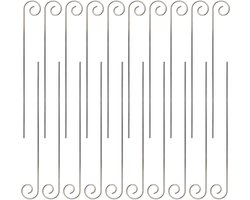 Tuinmarkeringen - Plantenlabels - Planten identificeren - Weerbestendige coating - 30 cm - Zilver