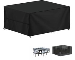 Tuinmeubel Afdekking 420D Oxford Waterdicht voor Rechthoekige Tuintafels en Rotan Meubelen - Winddicht en UV Beschermd - Afmetingen 210x140x80cm