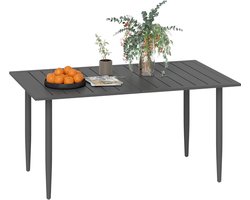 Tuinmeubel Tafel Rechthoekig voor Buiten en Balkon 150x90 cm met Parasolgat