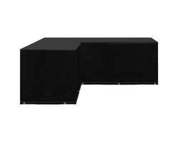 Tuinmeubelafdekking L-vormig 250x250x90 cm met 12 ogen