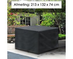 Tuinmeubelbeschermhoes - Zwart - 213x132x74 cm = Beschermhoes voor je Tuinset - Tuinmeubel Beschermer - Afdekhoes voor Tuinmeubelen - Cover for Gardenset