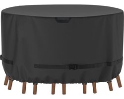 Tuinmeubelen afdekking Oxford-weefsel 600D waterdicht en uv-beschermd voor tuin tafel en stoelen (Ø 190 x 71 cm)