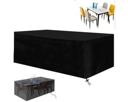 Tuinmeubelhoes - 150*120*71cm - Tuinbankhoes - met Trekkoord - Beschermhoes - Premium 210D Oxford-doek - Waterdicht/stofdicht/UV-bestendig - duurzaam - Zwart