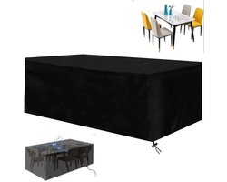 Tuinmeubelhoes - 205*104*71cm - Tuinbankhoes - met Trekkoord - Beschermhoes - Premium 210D Oxford-doek - Waterdicht/stofdicht/UV-bestendig - duurzaam - Zwart