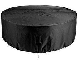 Tuinmeubelhoes - 230 x 110 cm - Rond Tuinmeubelhoes - Waterdichte beschermhoes tuinmeubelen - Buitenhoes voor tafel - Tuintafelhoe - Waterdicht - UV-bestendig - Zwart