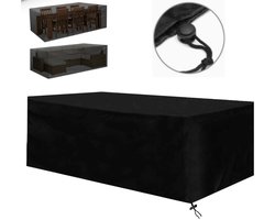 Tuinmeubelhoes - 242*162*100cm - Tuinbankhoes - met Trekkoord - Beschermhoes - Premium 210D Oxford-doek - Waterdicht/stofdicht/UV-bestendig - duurzaam - Zwart