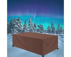 Tuinmeubelhoes - Beschermhoes Terrasmeubelen - Meubelen Beschermen - Waterdicht UV-bestendig - 50 x 350 x 50 cm - Bruin