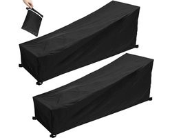 Tuinmeubelhoes - Beschermhoes voor loungebank-Beschermhoes voor ligbed-Weersbestendige Beschermhoes Ligbed -Premium- Waterproof-Hoes voor Tuin-Waterdicht-2PCS-200X70X40X75CM- Duurzame meubelhoes voor ligstoel-hoes voor strandstoel voor buiten