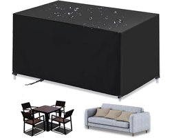 Tuinmeubelhoes Rechthoekig - Terrasmeubelhoes Outdoor - Bescherming Tegen Weer - 420D Oxford Stof - 140x70x75 cm - Zwart