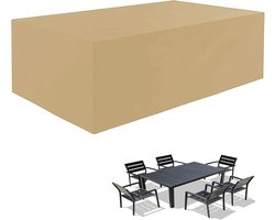 Tuinmeubelhoes Rechthoekig - Terrastafel Deksel - Meubels Beschermen - Heavy Duty Oxford - Extra Groot - Beige