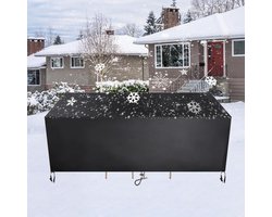 Tuinmeubelhoes - Tafelhoes Buiten - Meubels Beschermen - Waterdicht Scheurbestendig - 210 x 70 x 65 cm - Zwart