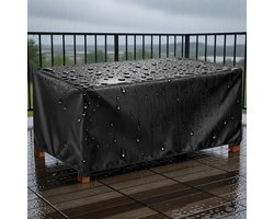 Tuinmeubelhoes - Terrasmeubelafdekking Tafelhoes - Meubels Beschermen - Waterdicht Oxford Materiaal - 240 x 100 x 75 cm - Zwart