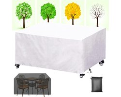 Tuinmeubelhoes - Terrastafel beschermer - Meubels beschermen - 420D waterdicht materiaal - Universeel - Grijs