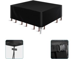 Tuinmeubelhoes - Terrastafel bescherming - Buiten meubels - Waterdicht 420D Oxford - 145 x 95 x 75 cm - Zwart