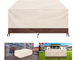 Tuinmeubelhoes - Terrastafel Cover - Meubels Beschermen - 420D Oxford Waterdicht - 170x170x75cm - Beige Koffie