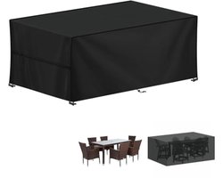Tuinmeubelhoes - Terrastafelafdekking Beschermhoes - Meubels Beschermen - Waterdicht Scheurbestendig - 180x90x75cm - Zwart