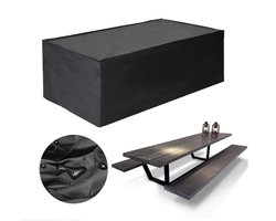 Tuinmeubelhoes - Tuinmeubelhoes Rechthoekig - Stofdichte en waterdichte meubelhoes - Tuinmeubelbeschermer - Tuintafelhoes - 242*162*100cm - Zwart