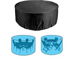 Tuinmeubelhoes - Tuintafel hoes - meubelhoezen - hoes tuintafel - tuinmeubelhoes rond - tuinmeubelhoezen waterdicht - 120 x 75 cm - Waterdicht - Wind - Stofdicht - Anti-UV - ronde - 210D Oxford-doek - zwart - voor terrasmeubels