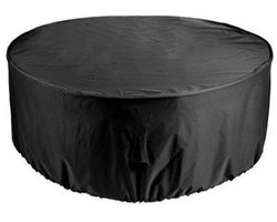 Tuinmeubelhoes - Tuintafel hoes - meubelhoezen - hoes tuintafel - tuinmeubelhoes rond - tuinmeubelhoezen waterdicht - 120 x 75 cm - Waterdicht - Wind - Stofdicht - Anti-UV - ronde - 210D Oxford-doek - zwart - voor terrasmeubels, tuinmeubelen