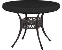 Tuinmeubelhoes - Tuintafel hoes - meubelhoezen - hoes tuintafel - tuinmeubelhoes rond - tuinmeubelhoezen waterdicht - 210D Oxford - Ronde-doek - Voor terrasmeubels, tuinmeubelen - 90 x10 cm - Zwart