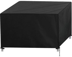 Tuinmeubelhoes Tuintafelhoes Beschermhoes tuinmeubelen - Vierkant 120x120x74 cm - Weersbestendig - Zwart