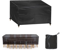 Tuinmeubelhoes Vierkant - Afdekhoes Terrasmeubelen - Bescherming Buitenmeubels - 420D Oxford Waterdicht - 200x140x90cm - Zwart