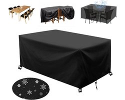 Tuinmeubelhoes Waterdicht - Terrasmeubelhoes Buiten - Meubels Beschermen - 420D Oxford Materiaal - 270x130x90cm - Zwart