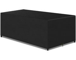 Tuinmeubelhoezen, 420D Patio Meubels Rechthoekige Set Covers Waterdicht Anti-UV Winddicht Tuin Tafelhoes, Zwart 242x162x100cm BLGFC242-2BK