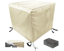 Tuinmeubelhoezen waterdicht - Outdoor meubelhoes - Meubels beschermen - Versterkte dubbele stiksels - 123 x 61 x 72 cm - Beige