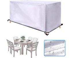 Tuinmeubelhoezen Waterdicht - Terrasmeubel Bescherming - Meubels Buiten - Scheurbestendig Oxford Stof - 130x130x120 cm - Zwart/Zilver