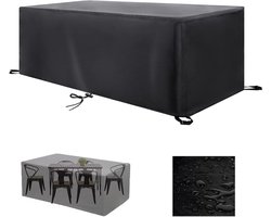 Tuinmeubelhoezen waterdicht - Terrasmeubelhoes tuinstoelhoes - Meubels beschermen - Scheurbestendig Oxford stof - 250 x 250 x 70 cm - Zwart