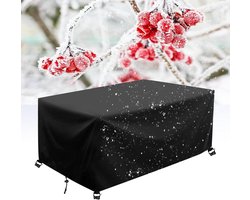 Tuinmeubelhoezen Waterdicht - Terrasset Beschermhoes - Buitenmeubels Beschermen - 420D Oxford Materiaal - 250 x 200 x 90 cm - Zwart