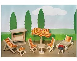 Tuinmeubels voor Poppenhuis - 9 Delige Set