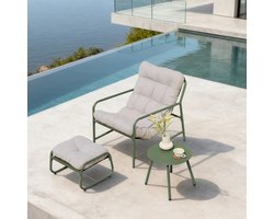 Tuinmeubelset Trerdfjoa 3-delig tuinset lichtgroen en grijs [en.casa]