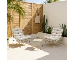 Tuinmeubelset Trölleping 3-delige tuinset beige [en.casa]