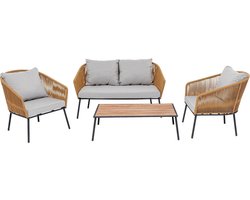 Tuinmeubilair Elba 4-Zits bruin Kare Design