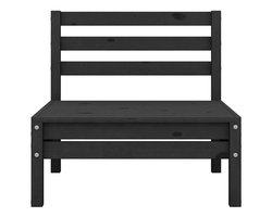 Tuinmiddenbank | tuinbank | Tuinbankje | Buitenbank massief grenenhout zwart