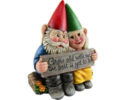 Tuinornamenten - Decoraties - Terrasdecoraties - Dwergbeeldjes - Geschikt voor binnen- en buitentuinen en huisdecoratie - 15×11×9,5 cm - 1 stuk - Kleurrijk