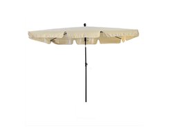 Tuinparasol FLOKS / Buitenparasol / Verstelbare Hoogte / UV-bescherming, Waterdicht / Beige / 200 x 123 x 235 cm