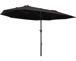 Tuinparasol - Terrasparasol - Parasols - Parasol - Ovaal - Zwart - 460 x 270 x 240 cm